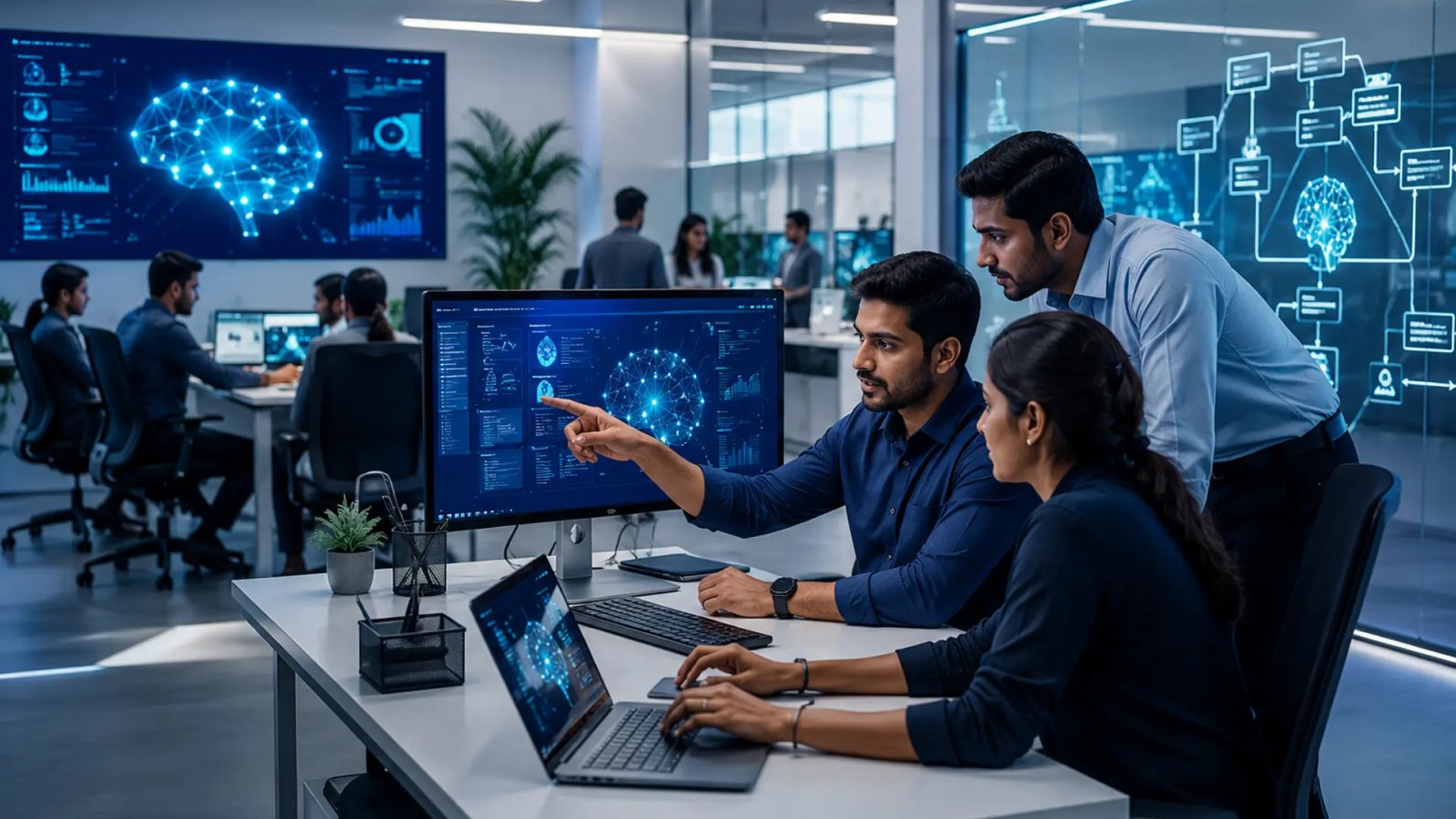 TCS office building representing the company's expansion of AI engineering and technology investments.