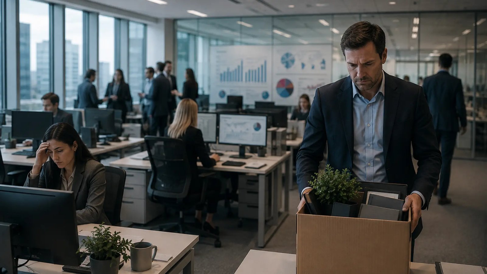 Imperial Brands employees in a corporate office representing planned workforce reductions across the U.S. and Europe